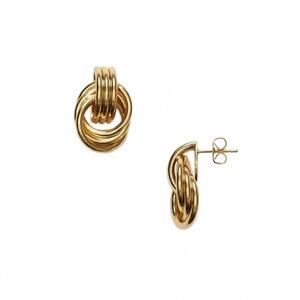 NEW ANNI LU women's triplet earrings in gold